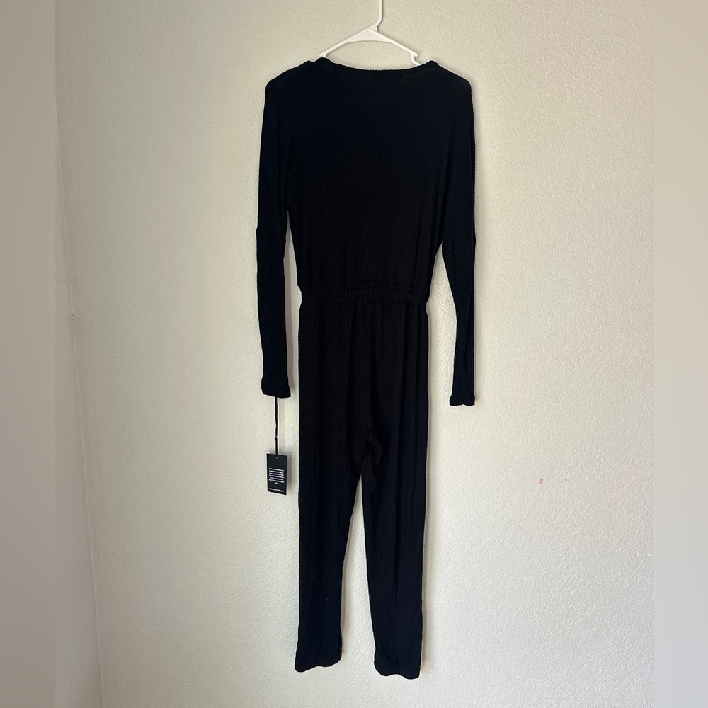 Michael Lauren Black Wrap Jumpsuit - Picture 6 of 6